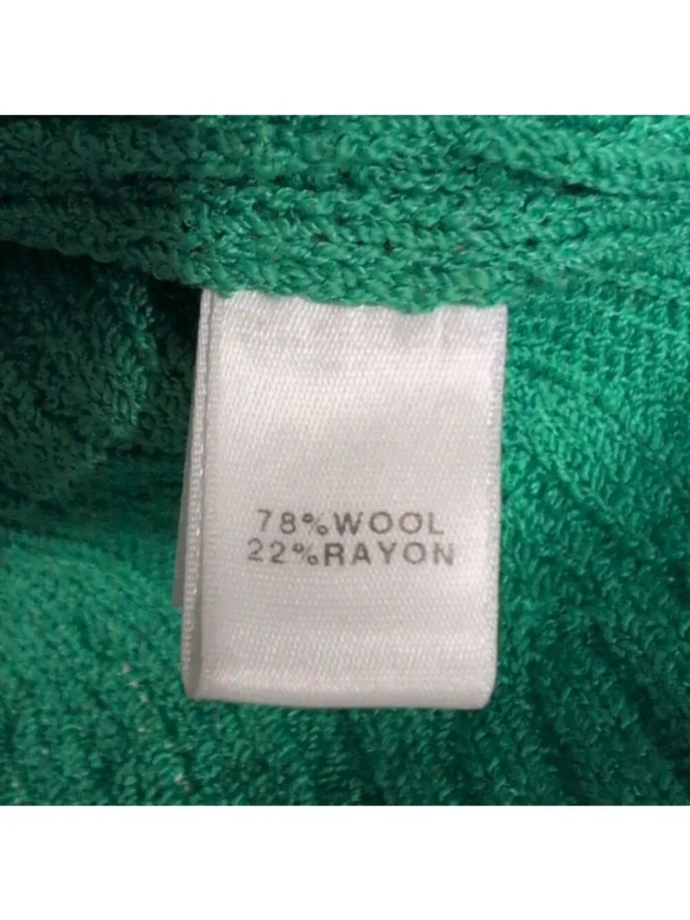 St John Santana Knit Cardigan Womens Size Small Green Wool Blend Long Sleeve